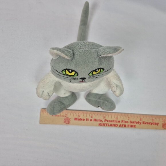 Rescue Kitten With Surgical Scar 9" White/Gray Toy Plushie EXCELLENT CONDITION!! - Picture 5 of 5